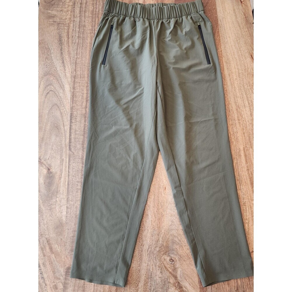Outerknown Pants Womens Small Green Active Elastic Waist Zip Pockets Stretch